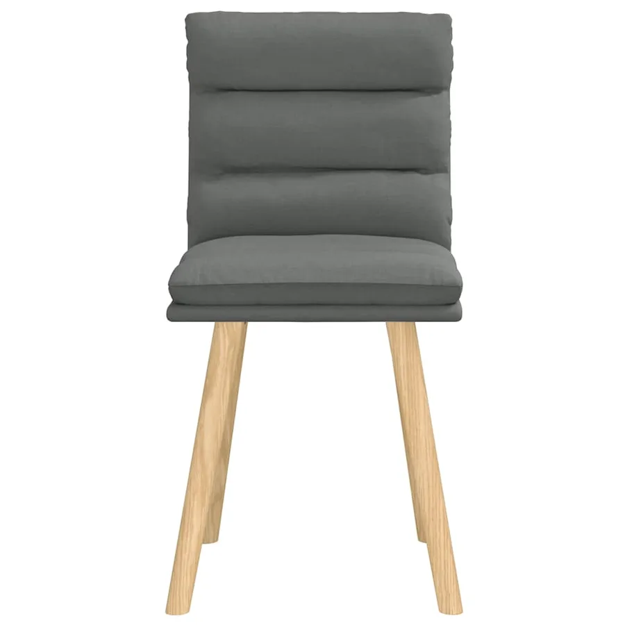 Chaises à manger lot de 2 gris foncé tissu - 4