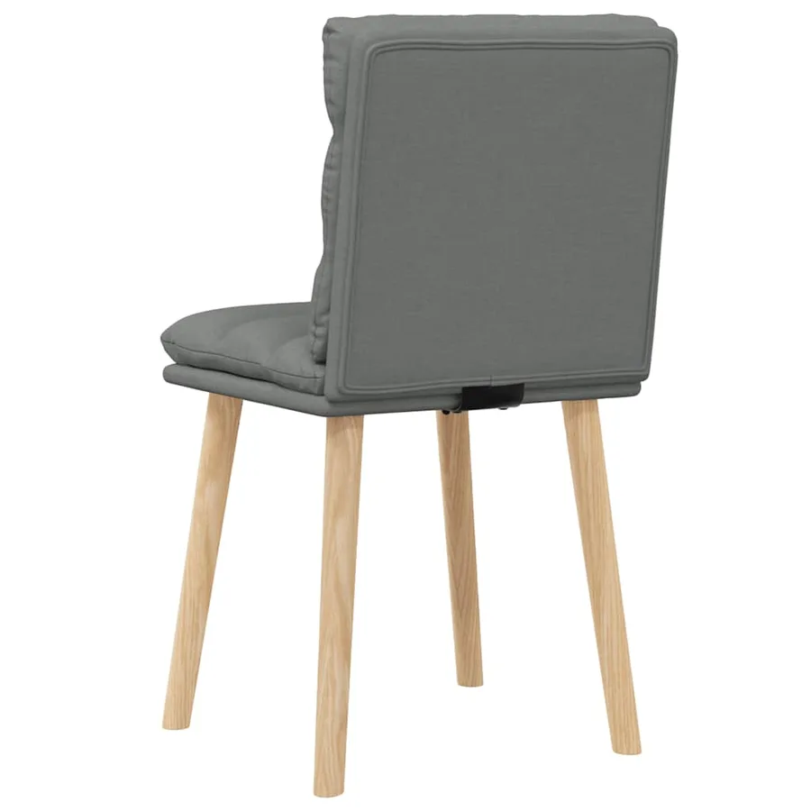 Chaises à manger lot de 2 gris foncé tissu - 6