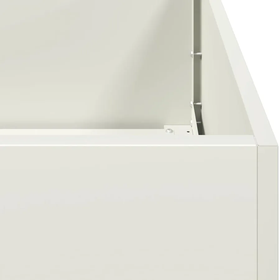 Jardinière blanc 40x80x80 cm acier - 7