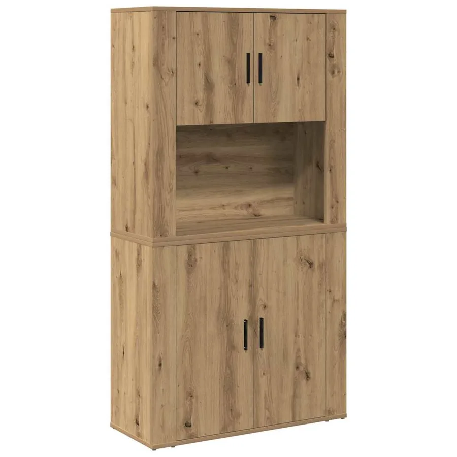 Haut Armoire Chêne artisanal 80 x 33 x 150 cm Bois d'ingénierie - 2