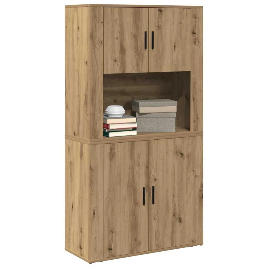 Haut Armoire Chêne artisanal 80 x 33 x 150 cm Bois d'ingénierie - 3