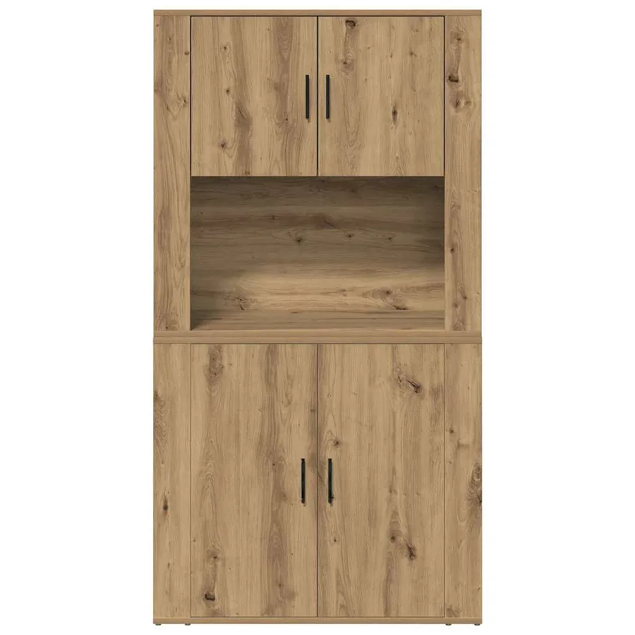 Haut Armoire Chêne artisanal 80 x 33 x 150 cm Bois d'ingénierie - 6