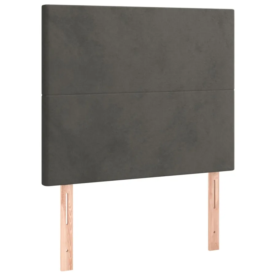 Cadre de lit sans matelas gris foncé 80x200 cm velours - 9