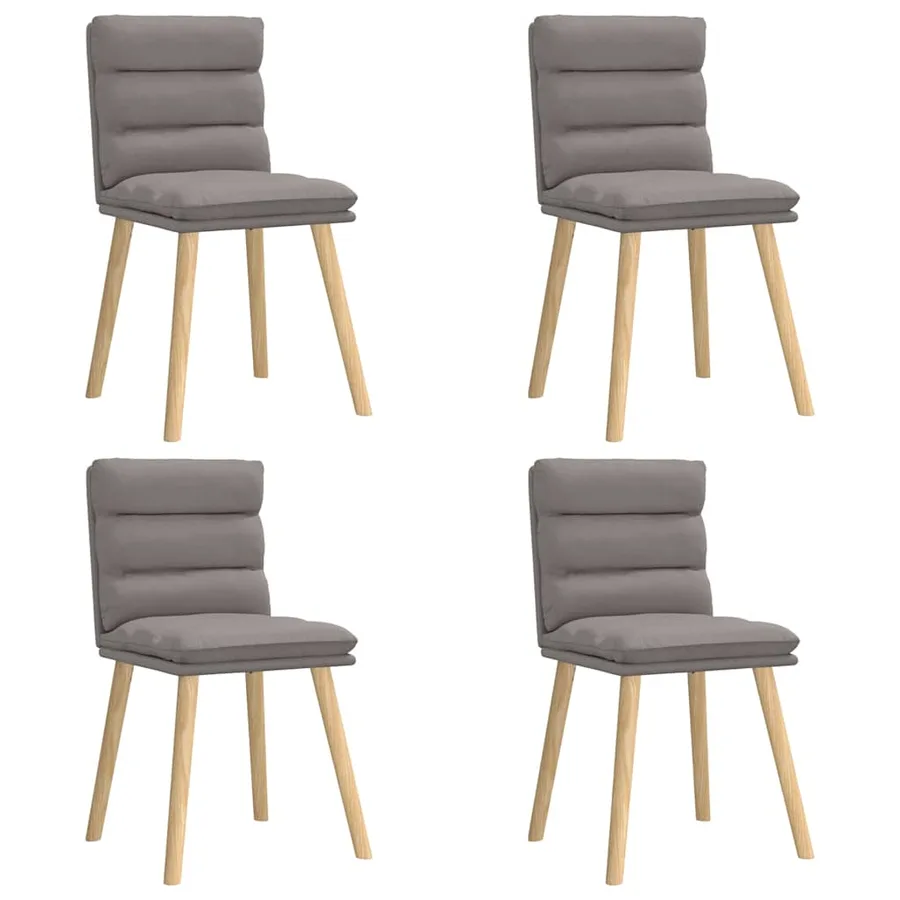 Chaises à manger lot de 4 taupe tissu - 2