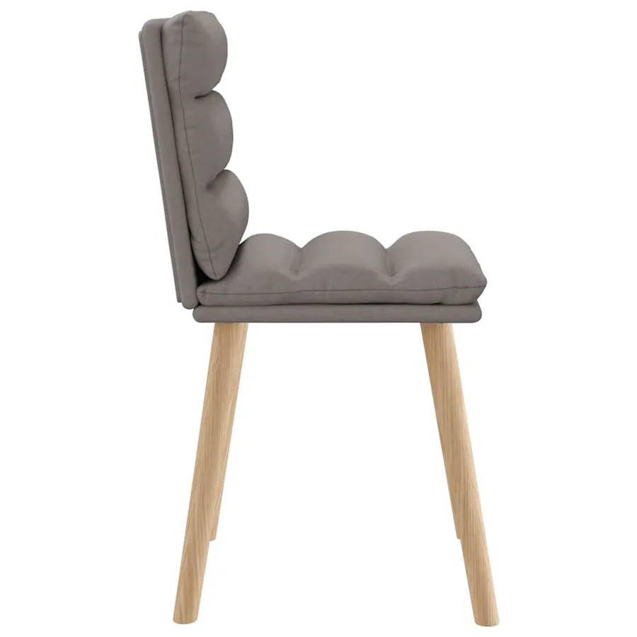 Chaises à manger lot de 4 taupe tissu - 5
