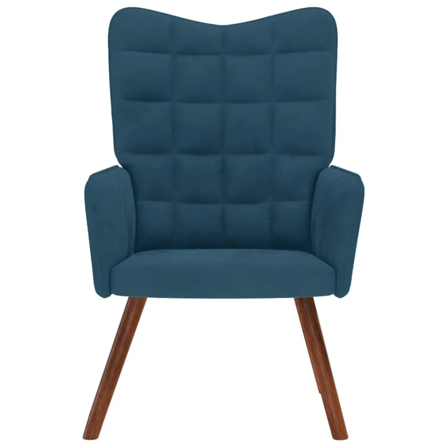 Chaise de relaxation Bleu Velours - 3