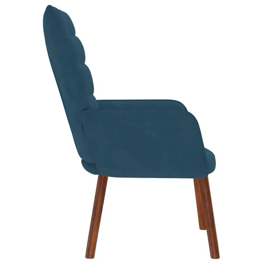 Chaise de relaxation Bleu Velours - 4