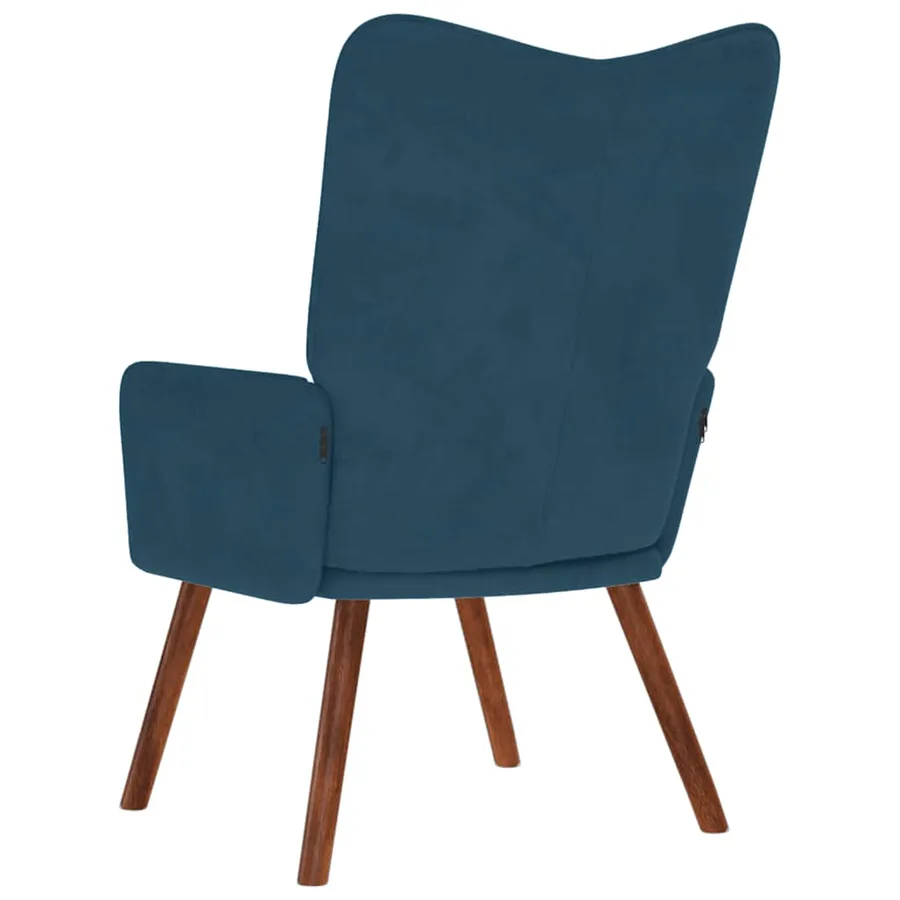 Chaise de relaxation Bleu Velours - 5