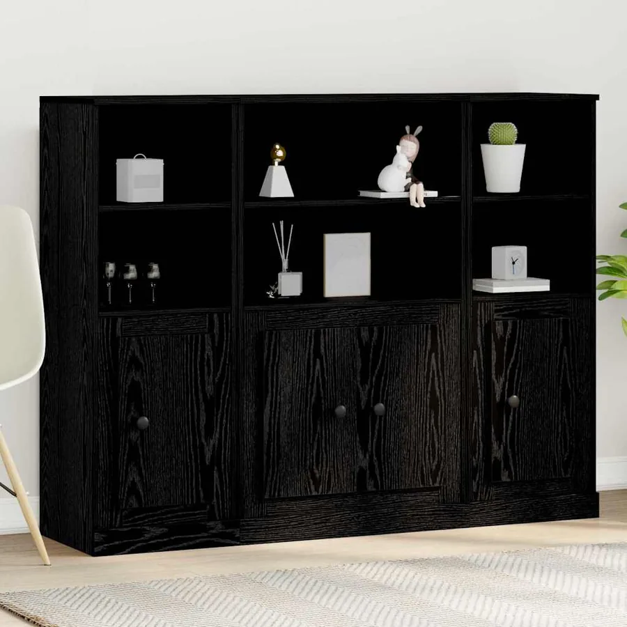 Haut Armoire Chêne noir 132 x 35,5 x 103,5 cm Bois d'ingénierie