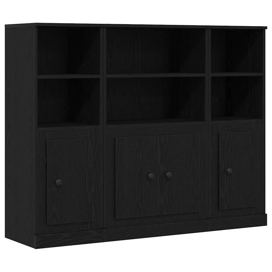 Haut Armoire Chêne noir 132 x 35,5 x 103,5 cm Bois d'ingénierie - 2