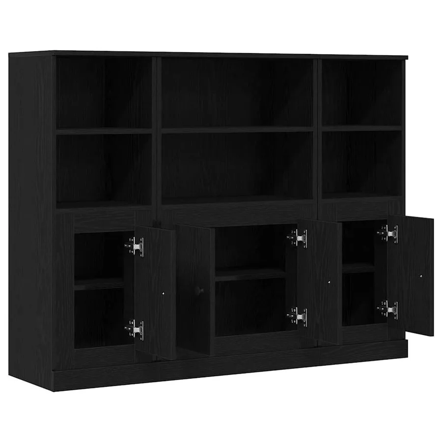 Haut Armoire Chêne noir 132 x 35,5 x 103,5 cm Bois d'ingénierie - 7