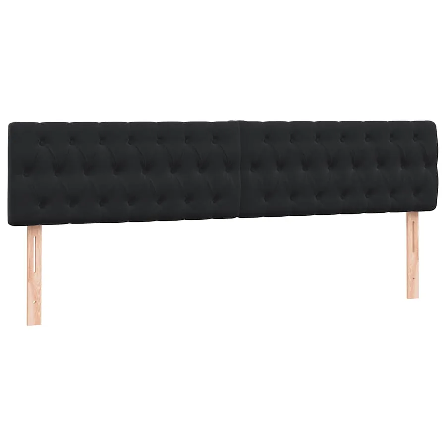 Sommier à lattes de lit avec matelas noir 200x220 cm velours - 6