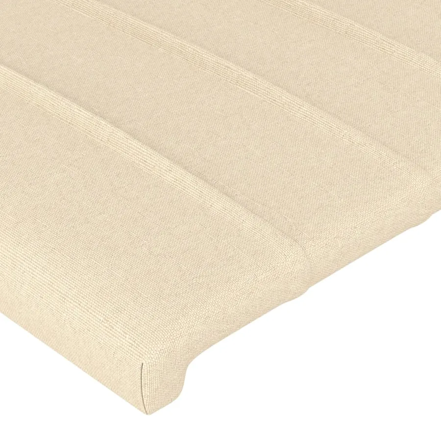 Cadre de lit sans matelas crème 90x190 cm tissu - 10