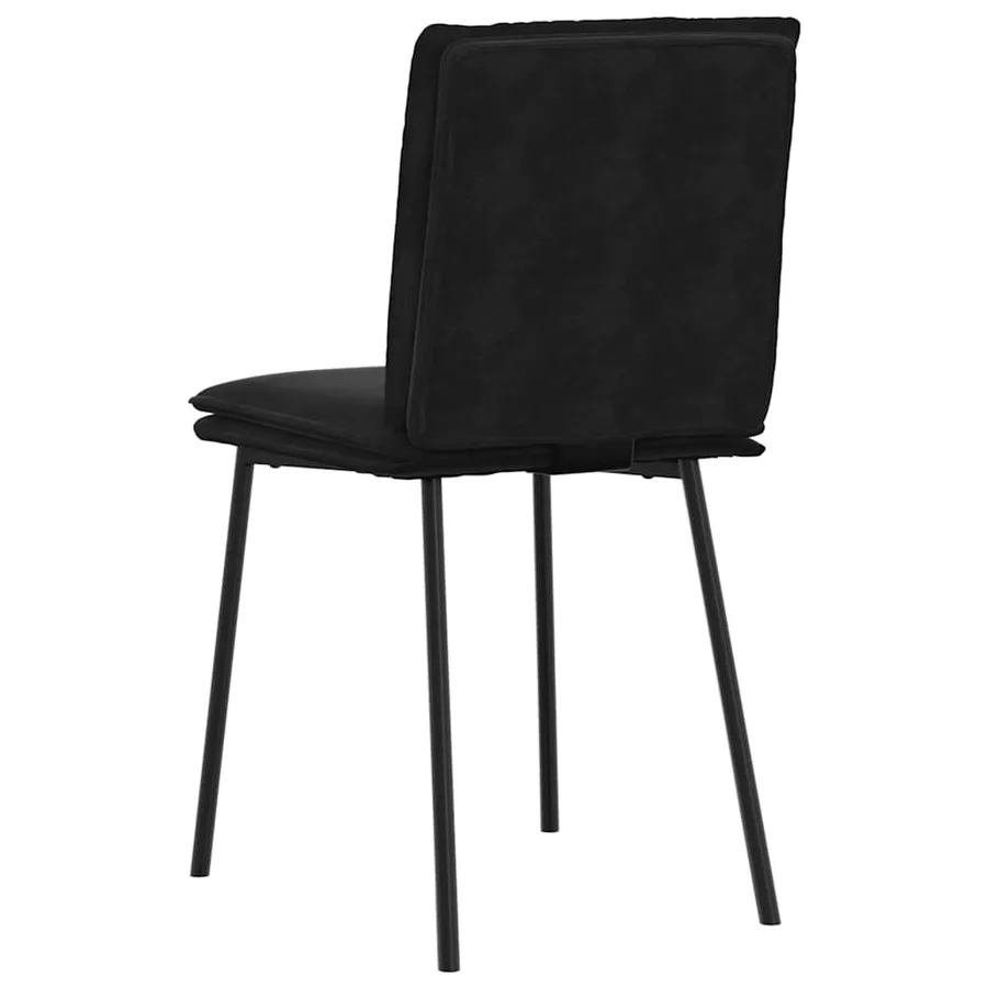 Chaises à manger lot de 4 Noir Velours - 6