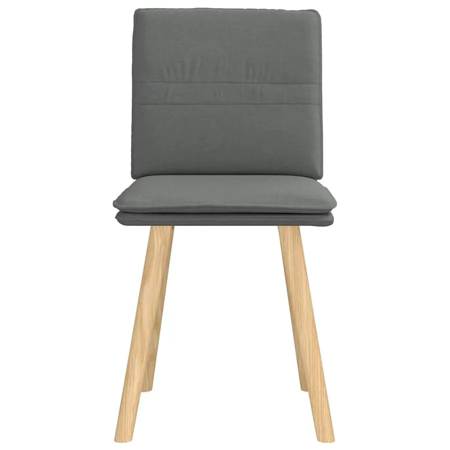 Chaises à manger lot de 2 gris foncé tissu - 4