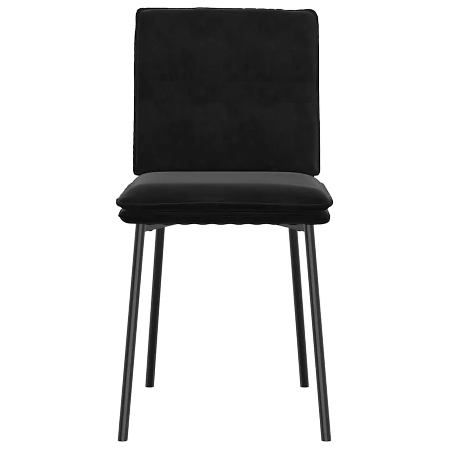 Chaises à manger lot de 6 noir velours - 4