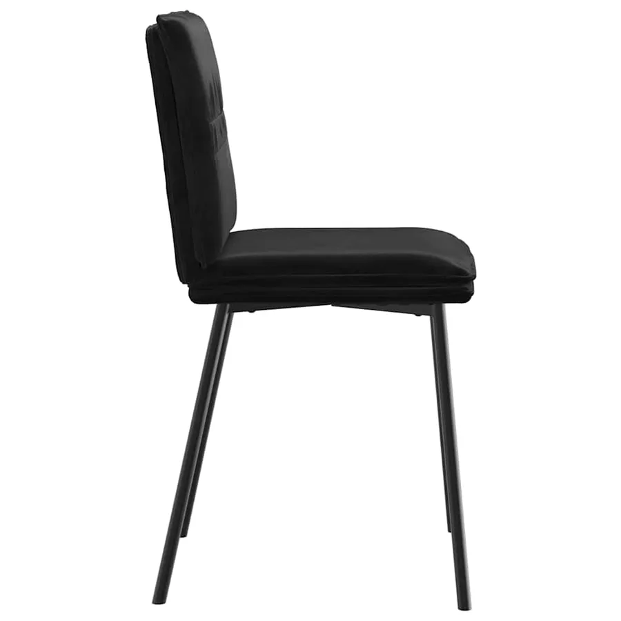 Chaises à manger lot de 6 noir velours - 5