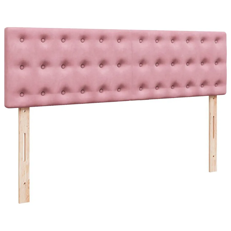Cadre de lit ottoman avec matelas rose 140x200 cm velours - 10