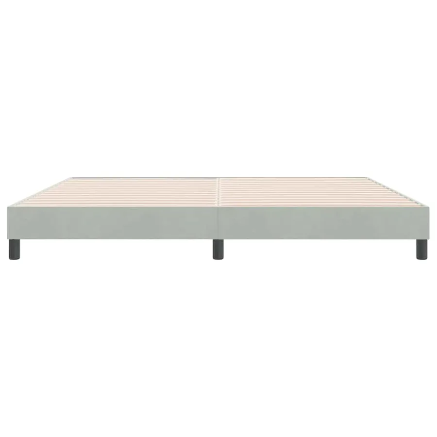Cadre de lit sans matelas gris clair 180x220 cm velours - 5