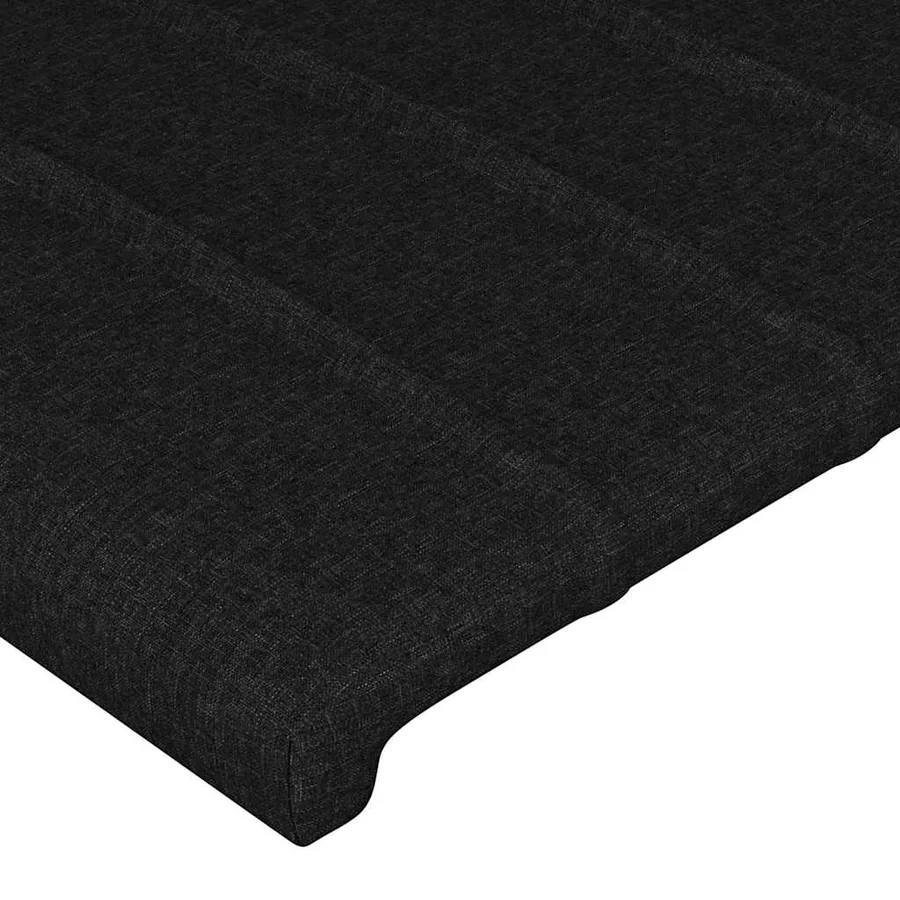 Cadre de lit sans matelas noir 80x200 cm tissu - 10
