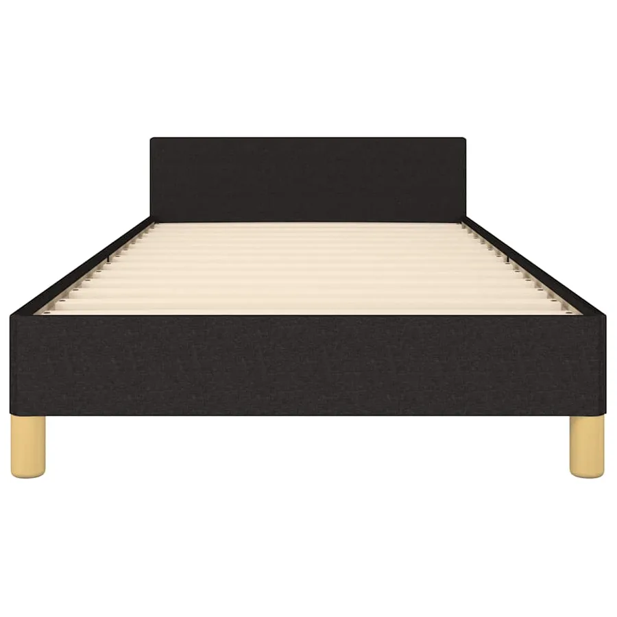 Cadre de lit sans matelas noir 80x200 cm tissu - 6