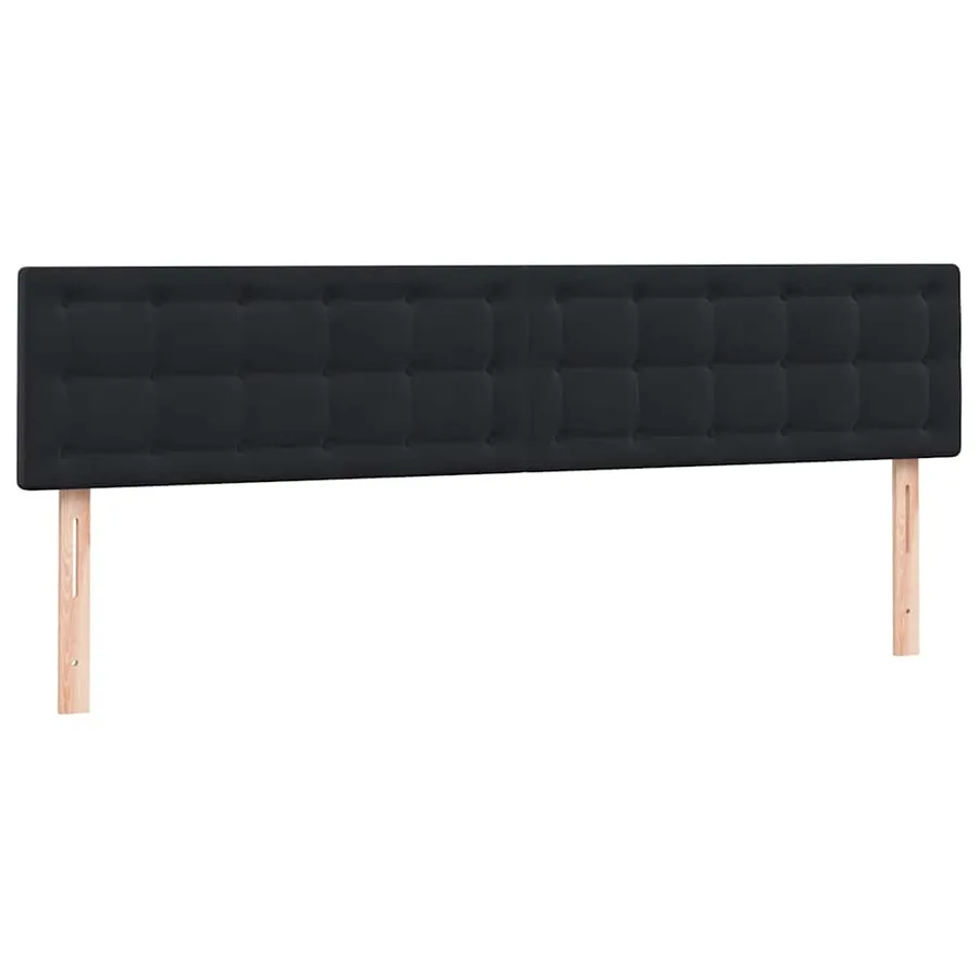 Sommier à lattes de lit avec matelas noir 200x220 cm velours - 6