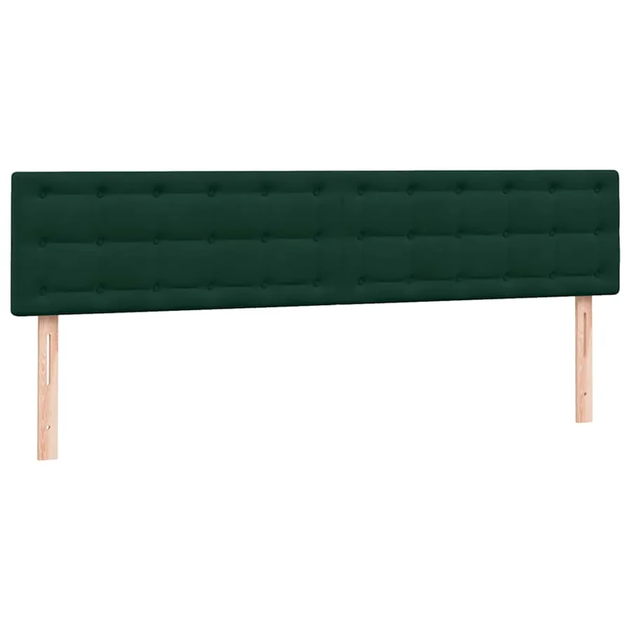 Sommier à lattes de lit et matelas vert foncé 180x220cm velours - 7
