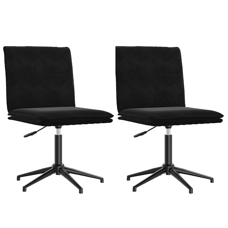 Chaises à manger lot de 2 Noir Velours - 2