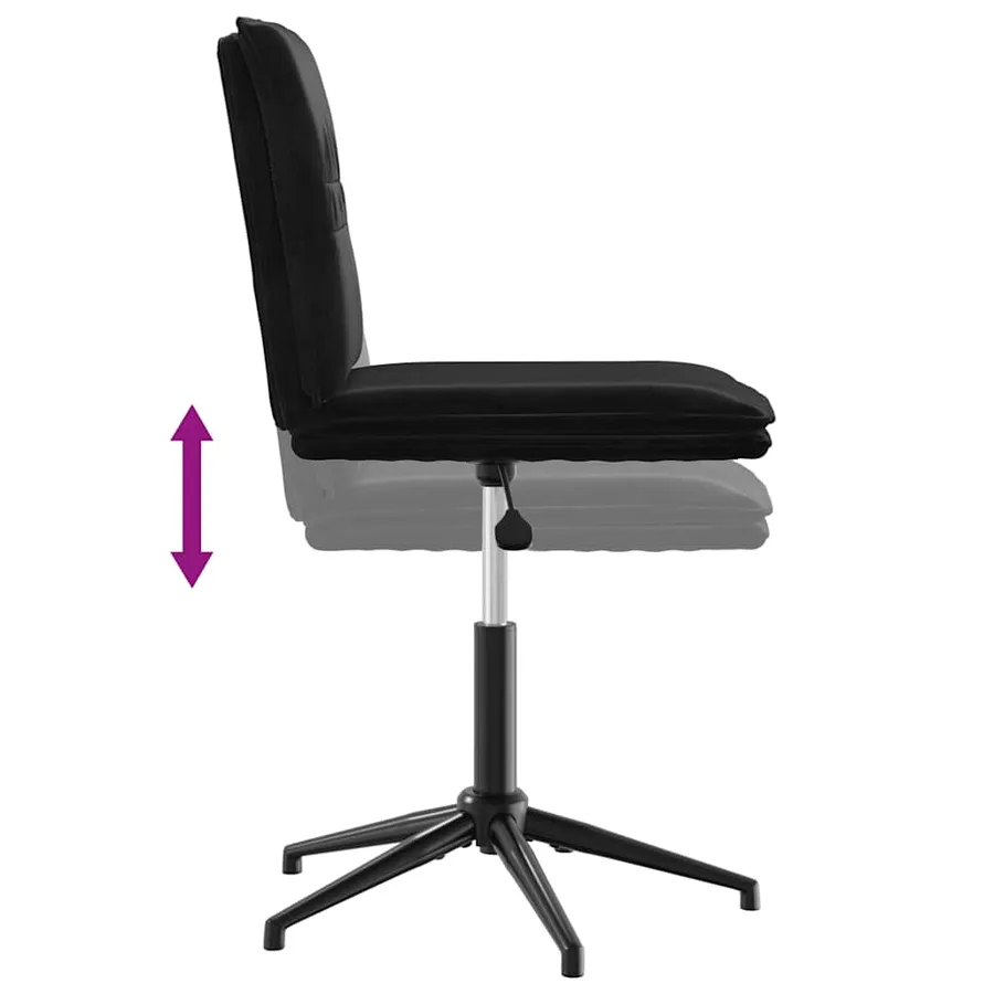 Chaises à manger lot de 2 Noir Velours - 7