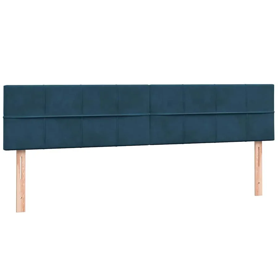 Sommier à lattes de lit et matelas bleu foncé 180x220cm velours - 7