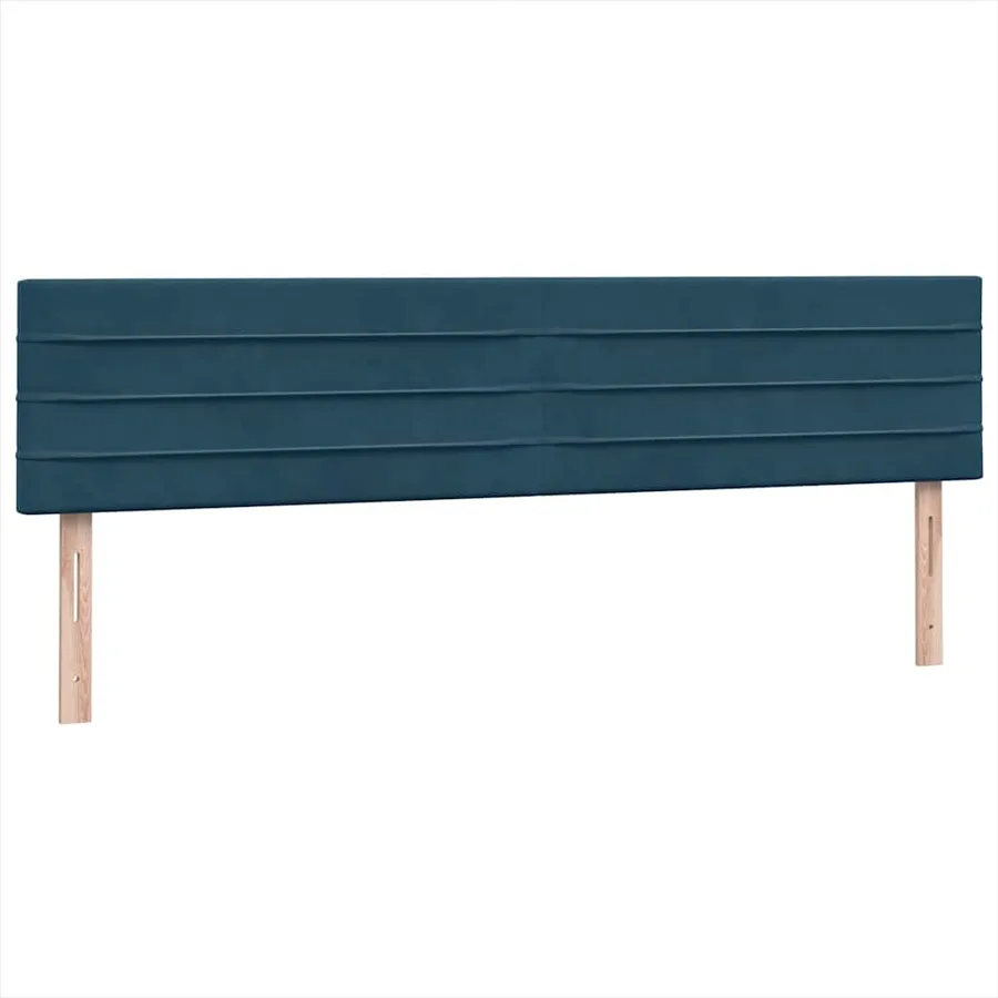 Sommier à lattes de lit et matelas bleu foncé 180x220cm velours - 7