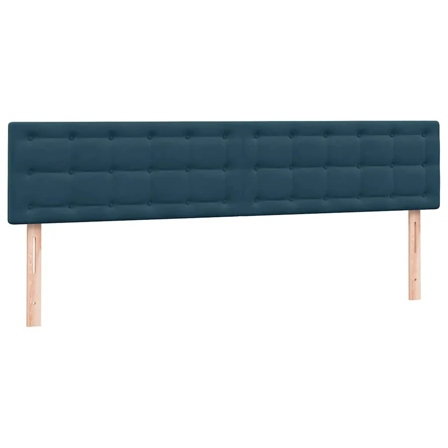 Sommier à lattes de lit et matelas bleu foncé 200x220cm velours - 7