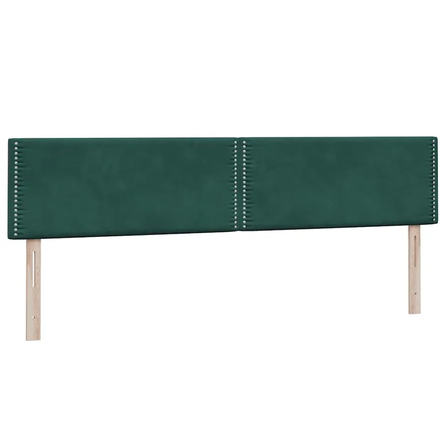 Sommier à lattes de lit et matelas vert foncé 200x220cm velours - 7