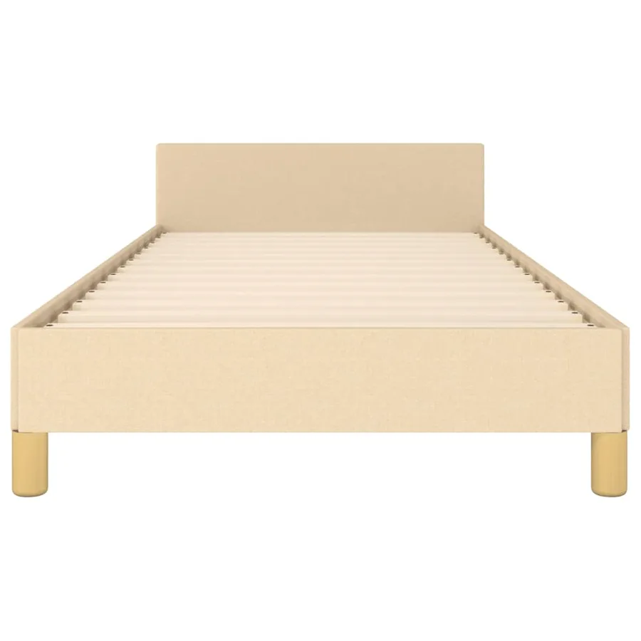 Cadre de lit sans matelas crème 80x200 cm tissu - 6