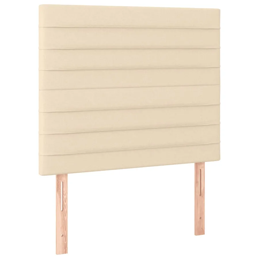 Cadre de lit sans matelas crème 80x200 cm tissu - 9