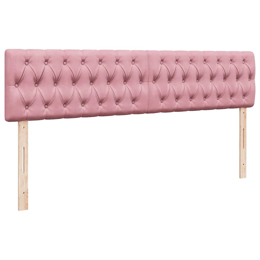 Cadre de lit ottoman avec matelas rose 160x200 cm velours - 8