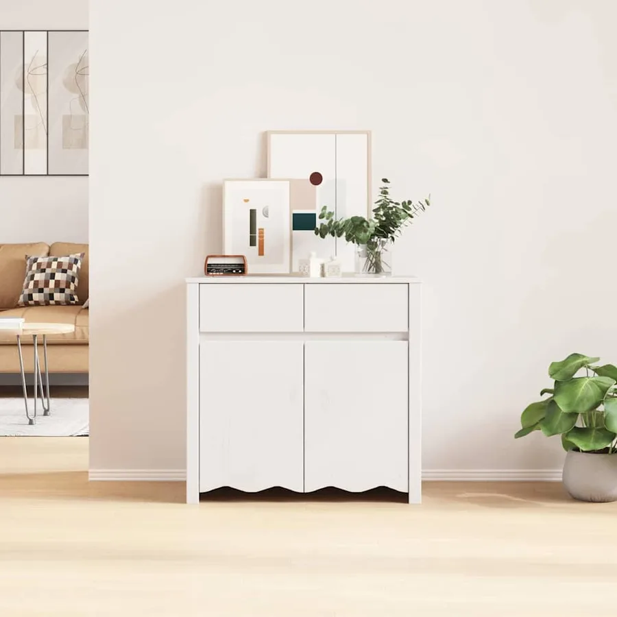 Buffet Drammen Blanc 79 x 43 x 75.5 cm Bois de pin massif - 4