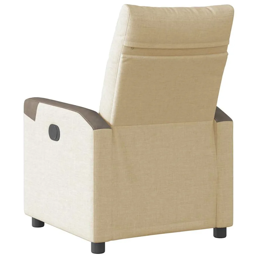 Fauteuil inclinable Crème Tissu - 5