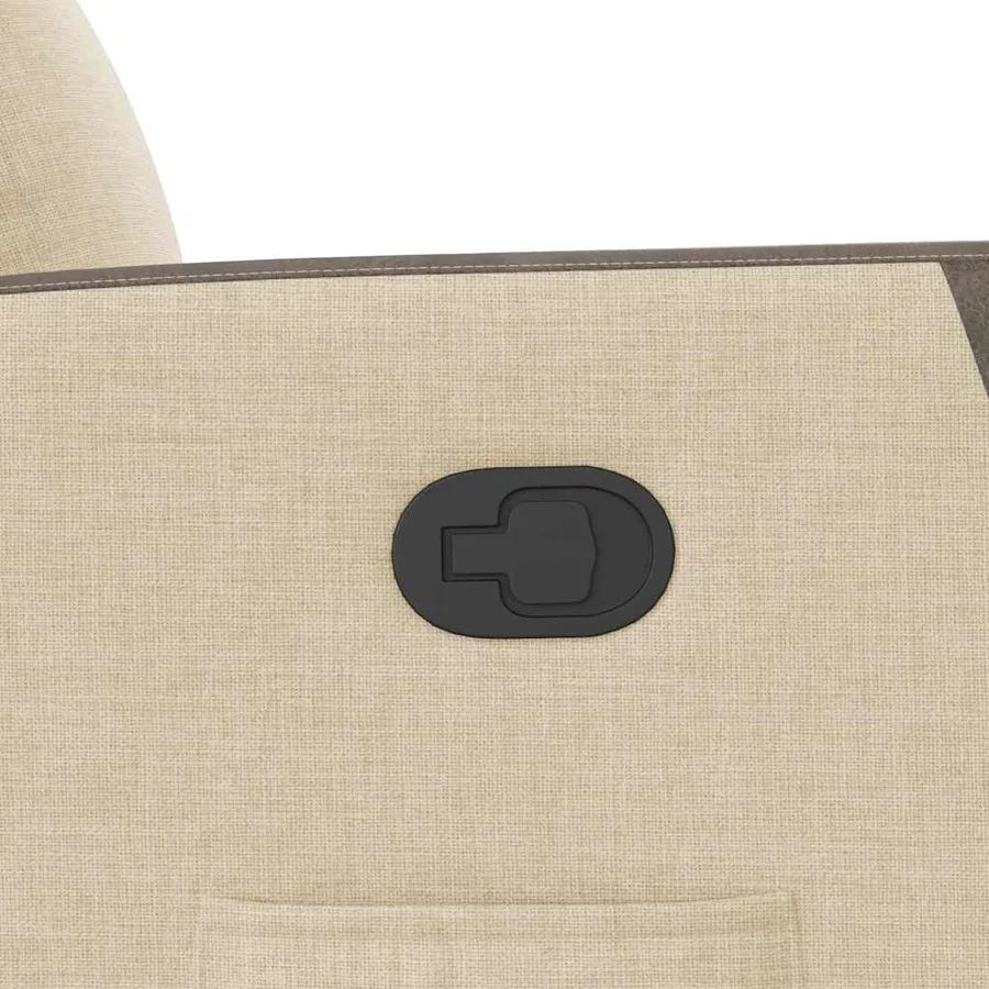 Fauteuil inclinable Crème Tissu - 8