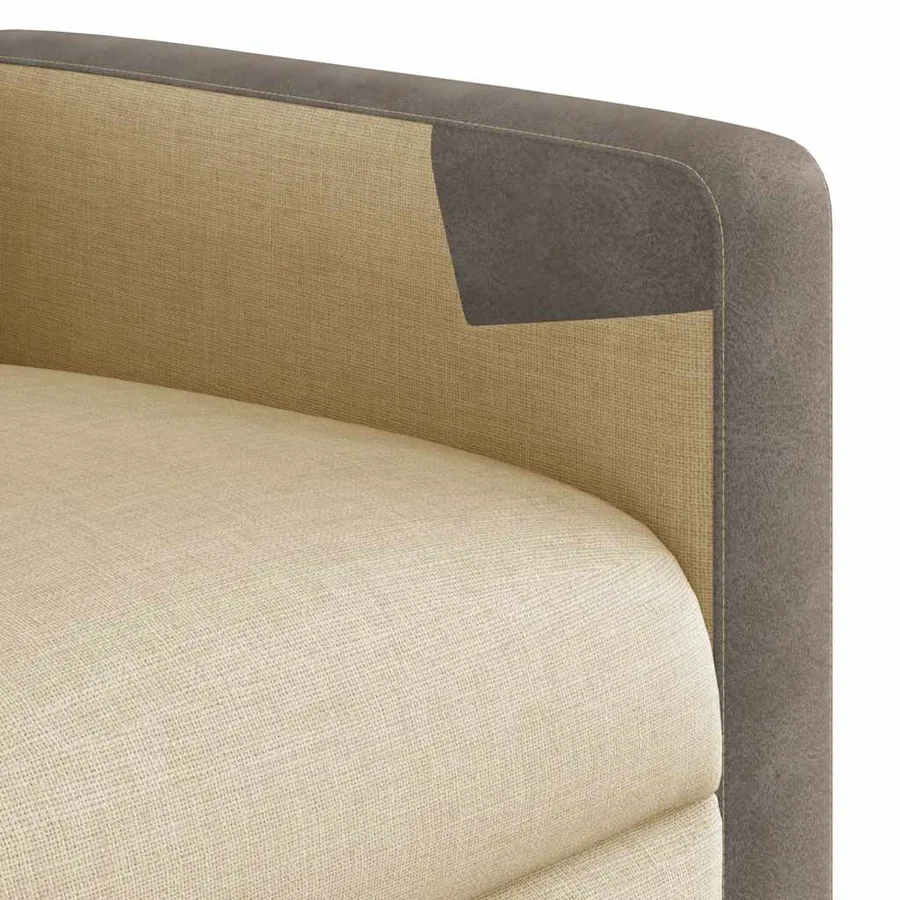 Fauteuil inclinable électrique crème tissu - 13