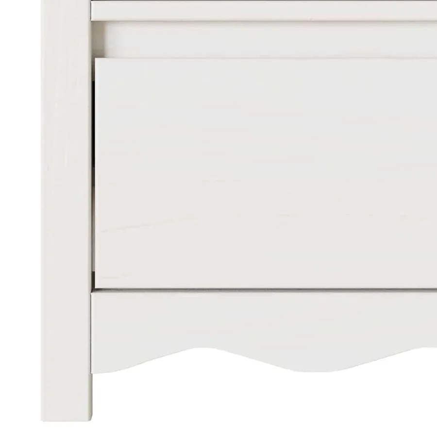 Meuble TV Drammen Blanc 99 x 43 x 55 cm Bois de pin massif - 10