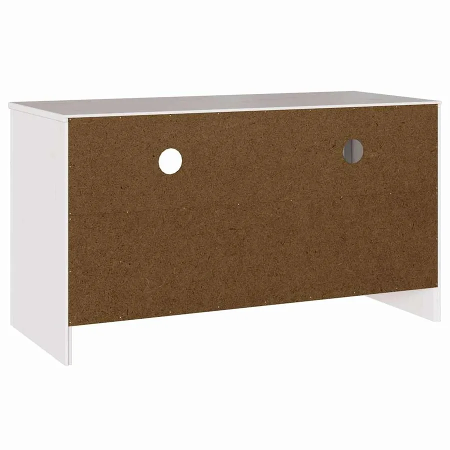Meuble TV Drammen Blanc 99 x 43 x 55 cm Bois de pin massif - 6