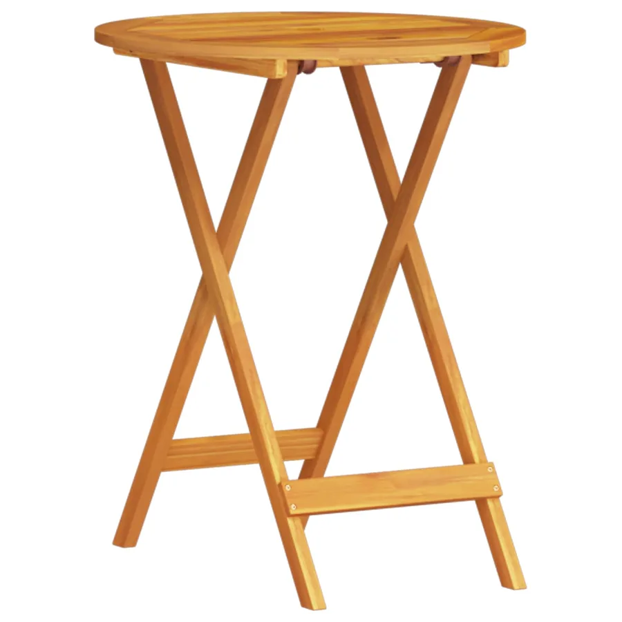 Ensemble bistro pliant 3 pcs Marron Bois d'Acacia Massif - 3