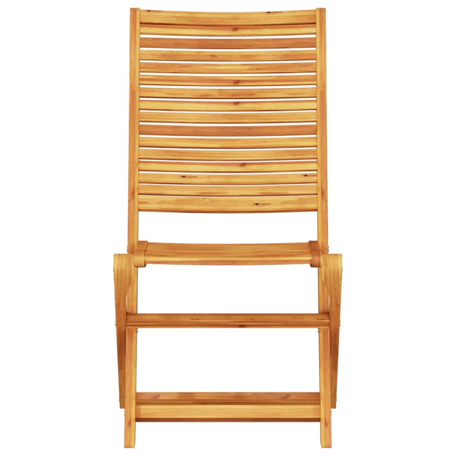 Ensemble bistro pliant 3 pcs Marron Bois d'Acacia Massif - 5