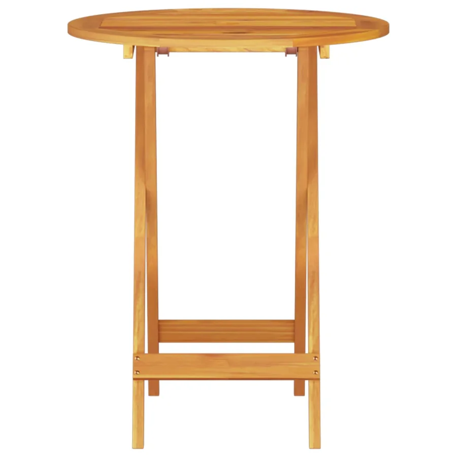 Ensemble bistro pliant 3 pcs Marron Bois d'Acacia Massif - 6