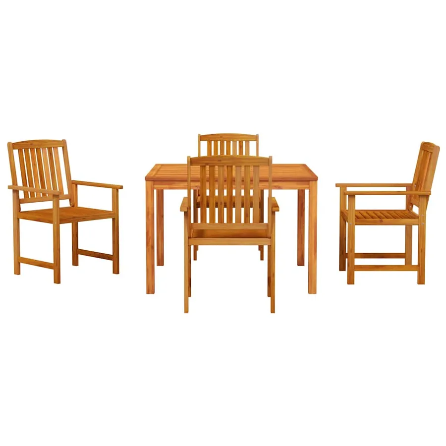 Ensemble de salle à manger pour jardin 5 pcs Marron - 7