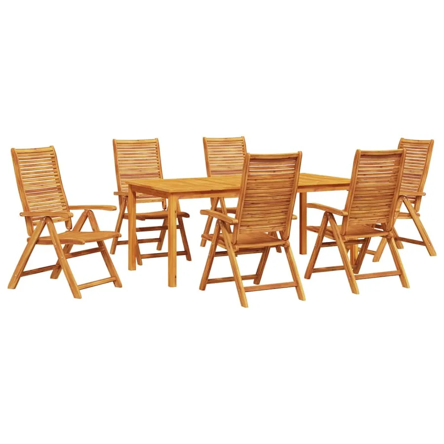 Ensemble de salle à manger pour jardin 7 pcs Marron - 2