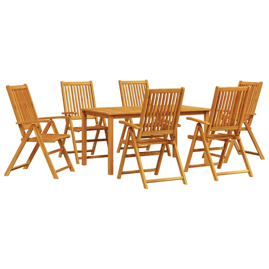 Ensemble de salle à manger pour jardin Pliable 7 pcs Marron - 2