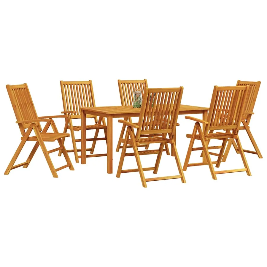 Ensemble de salle à manger pour jardin Pliable 7 pcs Marron - 3