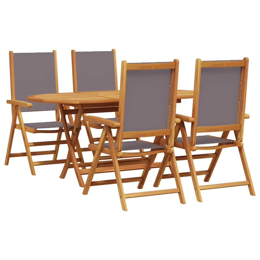 Ensemble de salle à manger pour jardin 5 pcs Anthracite - 2
